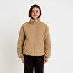Parka r&eacute;versible effet polaire taupe femme