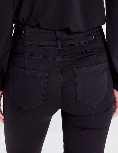 Jean Skinny Fille Materialgirl Taille 5 (Juniors) - Noir Avec Rivets Dorés - Occasion Très Bon état
