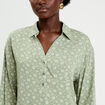 Vareuse droite courte col classique vert femme