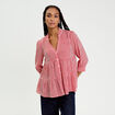 Blouse manches 3/4 rouge vif femme