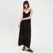 Robe longue &eacute;vas&eacute;e noir femme