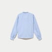 Chemise droite manches longues bleu femme