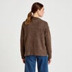 Pull manches longues marron fonc&eacute; femme