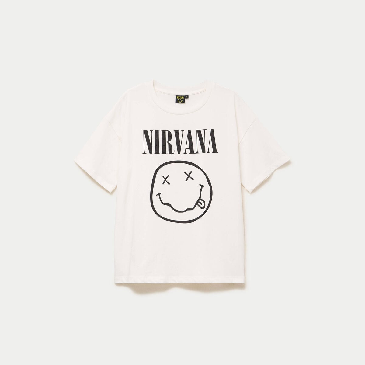 T-shirt oversize manches courtes ecru femme
