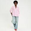 Blouse manches 3/4 rose clair femme