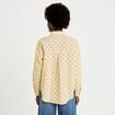Chemise oversize manches longues jaune femme