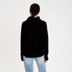 Pull avec col roul&eacute; noir femme