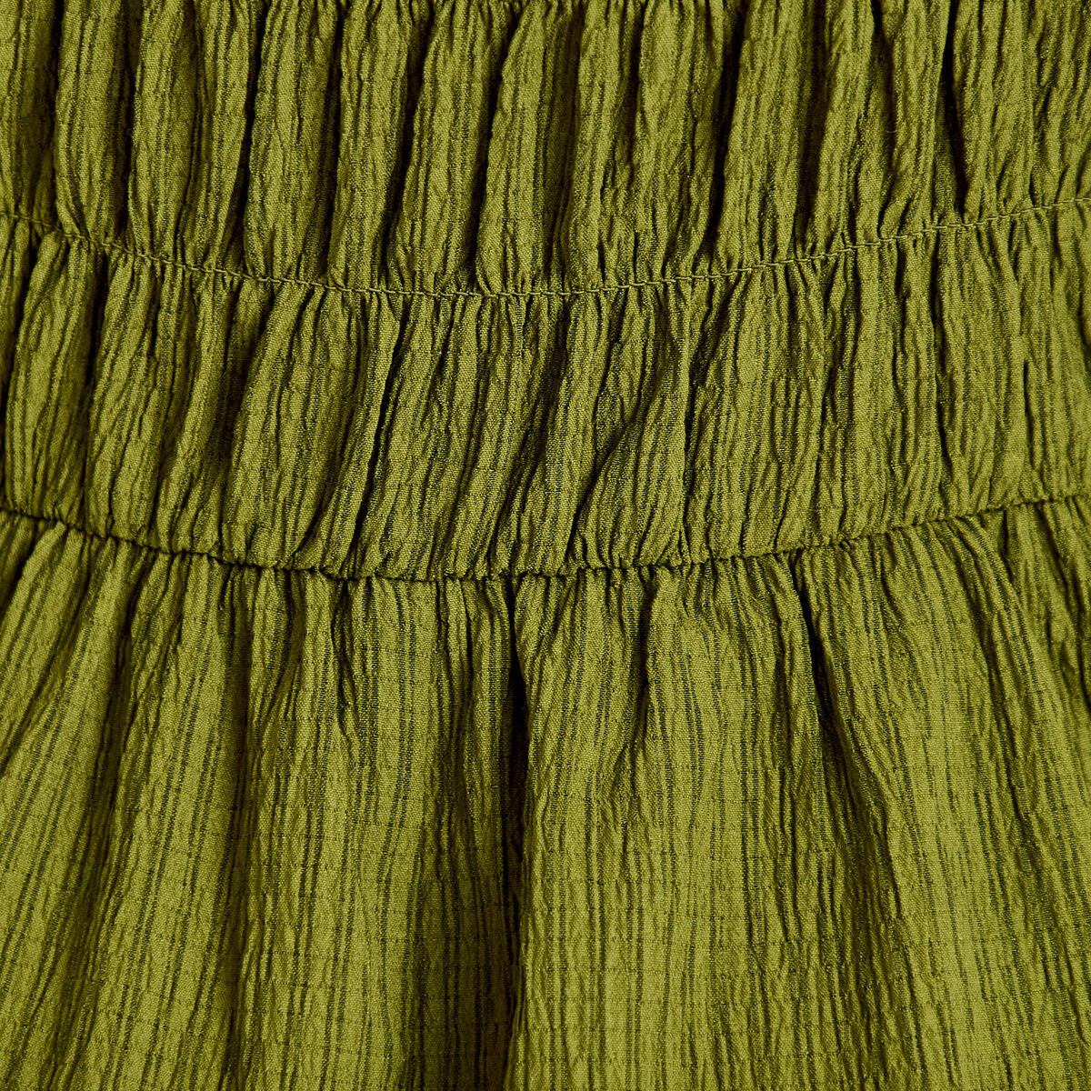 Combishort coupe flare vert kaki femme