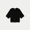Pull manches courtes noir femme