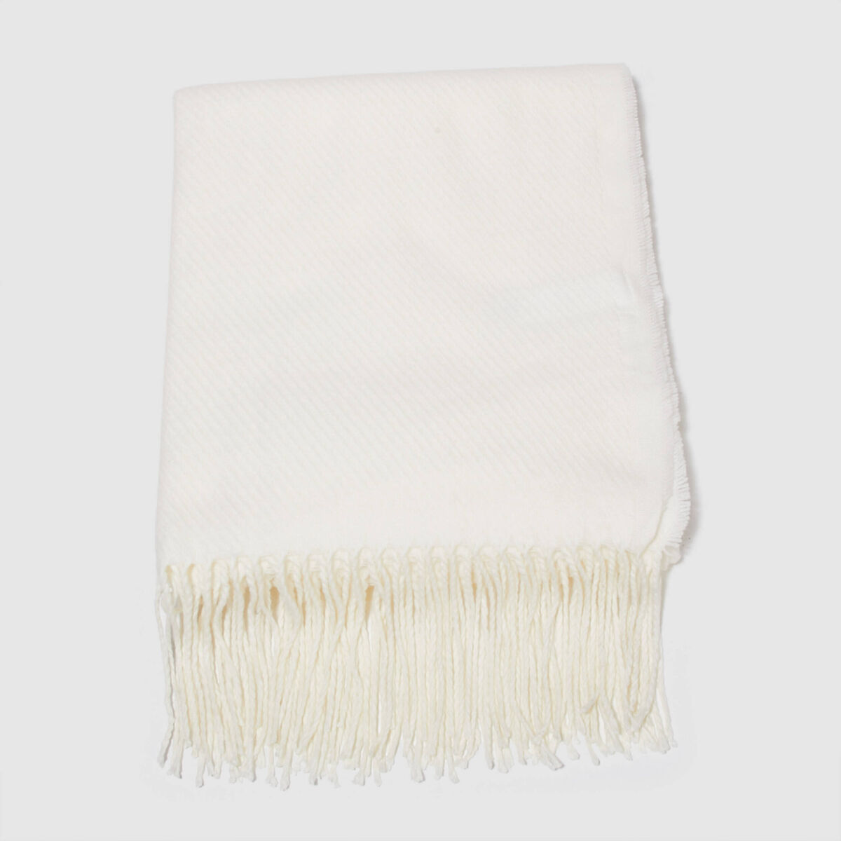 &Eacute;charpe &agrave; franges ecru femme