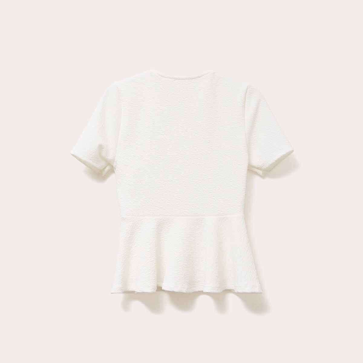 Top cintr&eacute; p&eacute;plum ecru femme