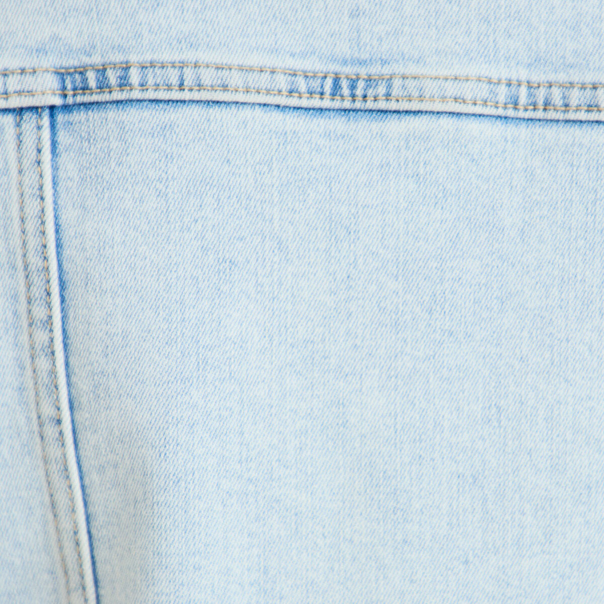 Veste cintr&eacute;e en jean col classique denim bleach femme