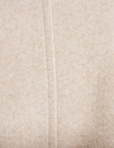 Veste chin&eacute;e col montant manches longues beige femme