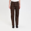 Pantalon droit marron femme