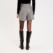 Short regular taille standard tweed noir femme