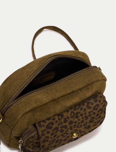 Sac similicuir vert kaki femme