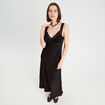 Robe longue &eacute;vas&eacute;e noir femme