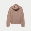 Pull col camionneur manches longues beige femme
