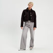 Veste bouclette boutonn&eacute;e noir femme