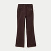 Pantalon bootcut &agrave; pont marron fonc&eacute; femme