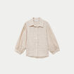 Chemise droite col classique manches 3/4 blanc femme