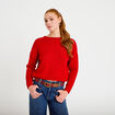 Pull manches longues rouge femme