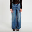 Jean wide leg taille basse denim double stone femme