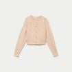 Gilet col rond ecru femme
