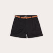 Short chino ceintur&eacute; noir femme