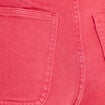 Jean wide leg cropped taille haute rose framboise femme