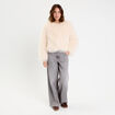 Veste fausse fourrure ecru femme