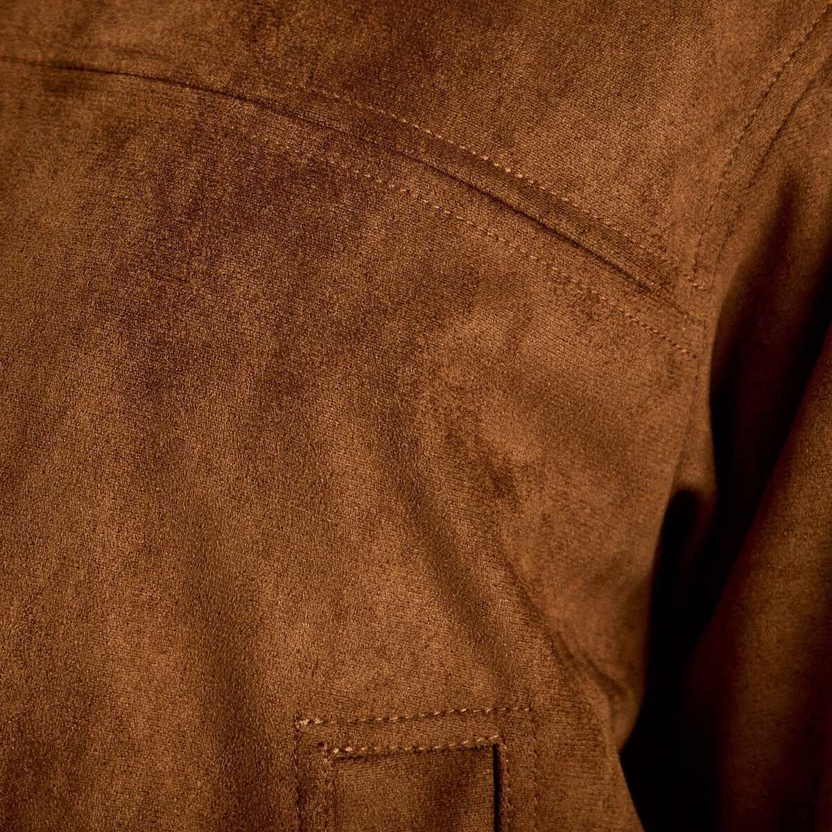 Veste effet boule oversize cropped marron femme