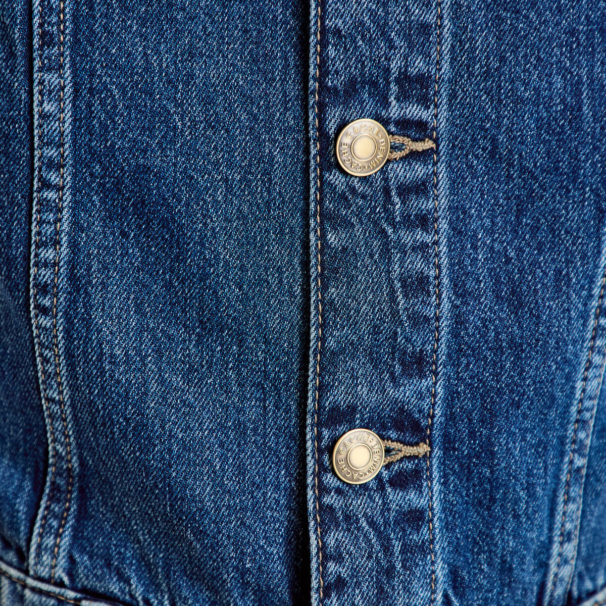 Combinaison jean flare col am&eacute;ricain denim stone femme