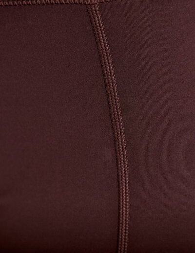 Legging taille haute marron fonc&eacute; femme