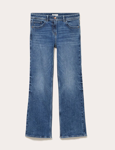 Jean bootcut taille basse denim double stone femme