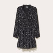 Robe &eacute;vas&eacute;e col v noir femme