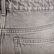 Short mom taille haute en jean denim gris femme