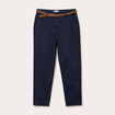Pantalon chino 7/8&egrave;me bleu marine femme