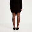 Jupe-short trap&egrave;ze en maille noir femme