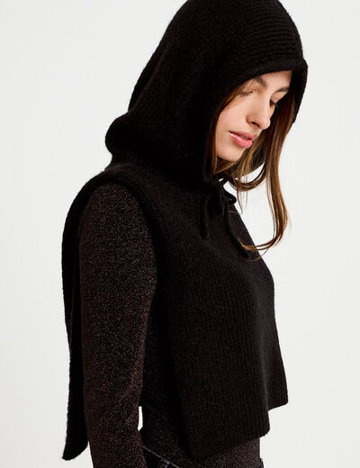 Cache-cou noir femme