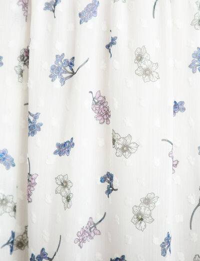 Jupe longue &eacute;vas&eacute;e Bridgerton blanc femme