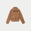 Veste col classique camel femme