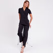 Combinaison pantalon &agrave; pinces noir femme