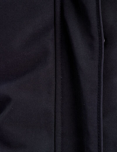 Parka &agrave; capuche fausse fourrure noir femme