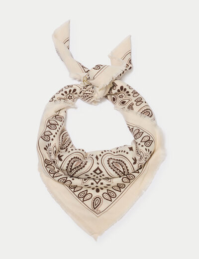 Foulard ecru femme