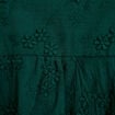 Blouse droite col rond manches longues vert fonc&eacute; femme
