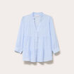 Blouse manches 3/4 beige femme