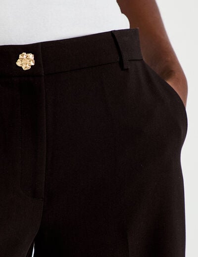 Pantalon bootcut taille standard noir femme