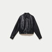 Veste effet boule manches longues noir femme