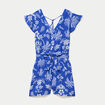 Combishort fluide bleu roi femme